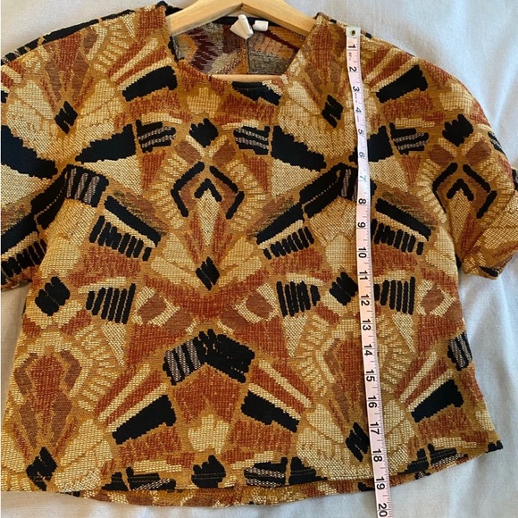 Dolan Left Coast Seraphina Tapestry Textured Crop Shirt XS Anthropologie - Picture 5 of 7